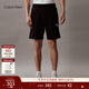 Calvin KleinJeans夏季男士經(jīng)典ck字母疊印松緊腰純棉休閑運動(dòng)直筒針織短褲