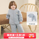 巴厘小豬兒童夾棉套裝冬季寶寶加厚保暖棉襖男童內搭打底衣服冬裝女童棉服 布魯納藍 100