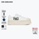 ANN ANDELMAN【周深同款】厚底板鞋女增高秋季新款皮鞋低幫休閑鞋 白色 37