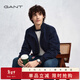 GANT/甘特休閑美式翻領(lǐng)夾克哈林頓夾克男士立領(lǐng)羅紋袖工裝外套 433-深藍色 L