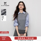 香影miu系翻領(lǐng)針織衫女2026春季新款高智感通勤假兩件疊穿小上衣 航線(xiàn)藍 S 155/80A/85-95斤