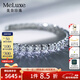 meluxe美奈 網(wǎng)球手鏈滿(mǎn)鉆排鉆手鏈18K金人工培育鉆石手鏈 新年禮物 【豪華版】共約2.6克拉，單顆約5分-15cm 白18K金-鉆石FG色/VS凈度