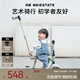 貝易滑板車(chē)升級版1到3歲6歲寶寶兒童車(chē)嬰兒滑行學(xué)步車(chē)溜娃神器 四合一-云母灰【升級款】