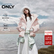 ONLY2025冬季新款90白鴨絨減齡蓬松云朵感連帽羽絨服女|125423014 C38靜謐紫羅蘭 S