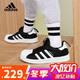 阿迪達斯（adidas）童鞋三葉草兒童春秋款男女?huà)胪浀棕悮ゎ^運動(dòng)鞋GX3233黑色