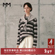 麥檬MM復古咖色條紋披肩耗牛毛毛針織衫毛衣25冬新款5H1930301X 灰色5H1930301X M （110-125斤）