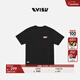 EVISU福神男女同款流行休閑時(shí)尚運動(dòng)商標短袖T恤 黑色 S 【寬松效果需拍大1-2個(gè)尺碼】