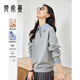梵希蔓襯衫領(lǐng)拼接假兩件衛衣女秋學(xué)院風(fēng)寬松長(cháng)袖上衣外套 花灰色   L   
