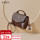 viney牛皮包包女包時(shí)尚斜挎劍橋包輕奢單肩包生日禮物高級感送女友老婆