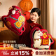 駱易家（Lorica）新款馬年抱枕新年禮物過(guò)年創(chuàng  )意客廳卡通靠墊可愛(ài)生肖玩偶裝飾擺件 【有福又有錢(qián)】一對裝 含枕芯