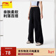 李寧直筒衛褲運動(dòng)褲女子潮流刺繡都市通勤百搭長(cháng)褲AKLV270