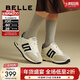 百麗（Belle）跑道家族復古小金甘德訓鞋女商場(chǎng)同款阿甘鞋休閑運動(dòng)鞋D2C1DAM5 白色 【小金甘1.0】 37 (235mm)