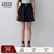 Teenie Weenie小熊女裝簡(jiǎn)約夏季高腰花苞短裙蓬蓬裙公主裙少女感 黑色 M (165)