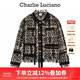 Charlie Luciano粗花呢夾克春季新款黑金下擺流蘇名媛溫婉風(fēng)cl小香風(fēng)短外套 黑金夾克 XS