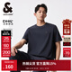 杰克·瓊斯（JACK&JONES）26年短袖t恤男裝商務(wù)潮流涼感華夫格logo皮標圓領(lǐng)夏季短袖T恤男士 E39 水泥灰 L (180)