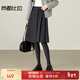 尚都比拉【三好魔術(shù)裙】半身裙女冬季2025新款半裙A字短裙厚毛呢百褶長(cháng)裙 厚實(shí)呢料 中長(cháng)款 炭灰色154QB6391 XL （120-130斤建議選擇）