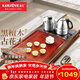 金灶（KAMJOVE）實(shí)木茶盤(pán)帶燒水壺一體 自動(dòng)上水茶具泡茶器全套茶臺茶盤(pán)套裝R-190 搭配E9 陶瓷茶具 茶水桶