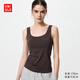 優(yōu)衣庫女裝AIRism Bra背心/空氣衣加杯背心帶胸墊482181 482183 482181/39棕黑色 XL