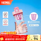 膳魔師（THERMOS）搖搖杯大容量水杯學(xué)生奶昔杯健身Tritan塑料杯子帶刻度TP4086 櫻花粉【攪拌格升級】 710ml