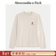 Abercrombie & Fitch【經(jīng)典棉質(zhì)T】美式創(chuàng  )意圖案LOGO長(cháng)袖T恤上衣25秋男裝123-5260 奶油白 L (180/108A)
