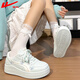 回力（Warrior）板鞋女鞋2026春季新款百搭軟底輕便刺繡蝴蝶小白鞋初中生鞋子女 青米 37