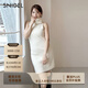 SNIDEL2025秋冬新品簡(jiǎn)約百搭純色高領(lǐng)無(wú)袖針織連衣裙SWNO254190 灰白色 均碼 （F）