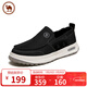 駱駝牌 男士休閑鞋輕盈軟彈舒適透氣布鞋休閑男鞋P14S046005黑色40