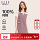 ELLE ACTIVE紅白格復古優(yōu)雅連衣裙女士夏季時(shí)尚減齡顯瘦運動(dòng)風(fēng)POLO領(lǐng)針織裙 紅白藍 M
