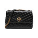 湯麗柏琦（Tory Burch）湯麗柏琦女包 新款女士單肩包 Kira羊皮單肩斜挎包 黑色(金扣) 90452 001