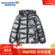 Skechers斯凱奇童裝羽絨服男童秋冬季新款梭織短款兒童休閑外套P424B012 銀黑色/00KZ 140 cm