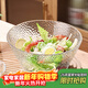 格娜斯玻璃沙拉碗錘紋透明玻璃碗涼拌菜蔬菜水果盤(pán)甜品碗餐具大號1600ml