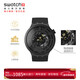 斯沃琪（Swatch）瑞士手表 陶瓷腕表BIG BOLD炫酷黑 新年禮物潮流石英表SB03B100