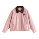 茵曼（INMAN）可露麗風(fēng)夾棉加厚保暖外套女2025冬季減齡學(xué)院風(fēng)寬松短上衣 淺粉色 XL