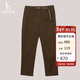 哈吉斯（HAZZYS）男裝日常通勤直筒褲戶(hù)外休閑褲ATDZP0BCX56 卡其色KK 175/78A32