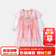 嘟嘟家寶寶漢服春款女童演出服春季女寶寶中國風(fēng)春裝兒童春秋裙子 玉兔 130 cm