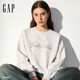 蓋璞（GAP）女裝2026春季新款logo膠印植絨寬松長(cháng)袖衛衣休閑上衣859228