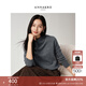 玖姿·安娜蔻優(yōu)雅通勤風(fēng)半高領(lǐng)100%羊毛長(cháng)袖針織衫女2025冬季新款 灰色 M
