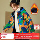 ASK JUNIOR男童外套2025冬兒童卡通印花時(shí)尚薄絨連帽外套登山服 迷彩 130