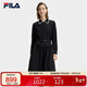 FILA 斐樂(lè )官方楊冪同款女子連衣裙2025年時(shí)尚休閑寬松收腰翻領(lǐng)連身裙