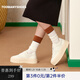 TOOMANYSHOES  【明星同款】 乖乖女厚底運動(dòng)小白鞋增高曲奇餅干百搭休閑板鞋 白色 38