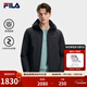 FILA 斐樂(lè )官方男士棉服2026春新款時(shí)尚休閑簡(jiǎn)約基礎保暖連帽外套 傳奇藍-NV M 170/92A/M
