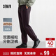 森馬（Semir）休閑褲女冬搖粒絨抗靜電寬松分割束腳長(cháng)褲2025運動(dòng)風(fēng)109725127004