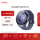 HUAWEI WATCH 5 46mm高端款航天級鈦合金表殼銀河紫素皮復合表帶首創(chuàng  )X-TAP智感窗eSIM通信華為智能手表