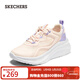 斯凱奇（Skechers）女鞋秋冬糕糕鞋厚底松糕鞋舒適軟底運動(dòng)鞋休閑鞋增高小白鞋117519 淺粉色/LTPK 36.5