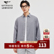 七匹狼長(cháng)袖襯衫男純棉秋季格子格紋長(cháng)襯男士商務(wù)休閑時(shí)尚襯衣男裝上衣 003(中灰) XL 175/92A