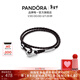 潘多拉（PANDORA）系夢(mèng)繩手鏈棕色雙圈編織皮革登山扣現代摩登生日禮物 1 593338C01 38 cm