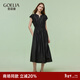 歌莉婭香云紗連衣裙得體穿搭2025新款桑蠶絲真絲裙子1E4L4K28A 00B黑色 M