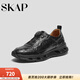 圣伽步（SKAP）運動(dòng)休閑鞋男士戶(hù)外旅游軟底老爹鞋 黑色 40