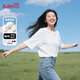 班尼路（Baleno）白色寬松短袖T恤女2026春夏季新款純棉打底衫女裝純色內搭上衣服