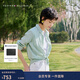 Tommy Hilfiger25春夏新款女裝亞麻休閑度假風(fēng)條紋純色亞洲版長(cháng)袖襯衫外套 淡綠米白條紋0CF S (34)